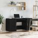 Maison Exclusive - Bureau, noir, aspect chêne, fibre de bois