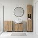 Maison Exclusive - Ensemble de meubles de salle de bain composé de 3 pièces, modèle ZWOLLE, aspect chêne artisanal