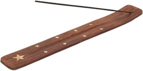 Wierookhouder houten plankje ster