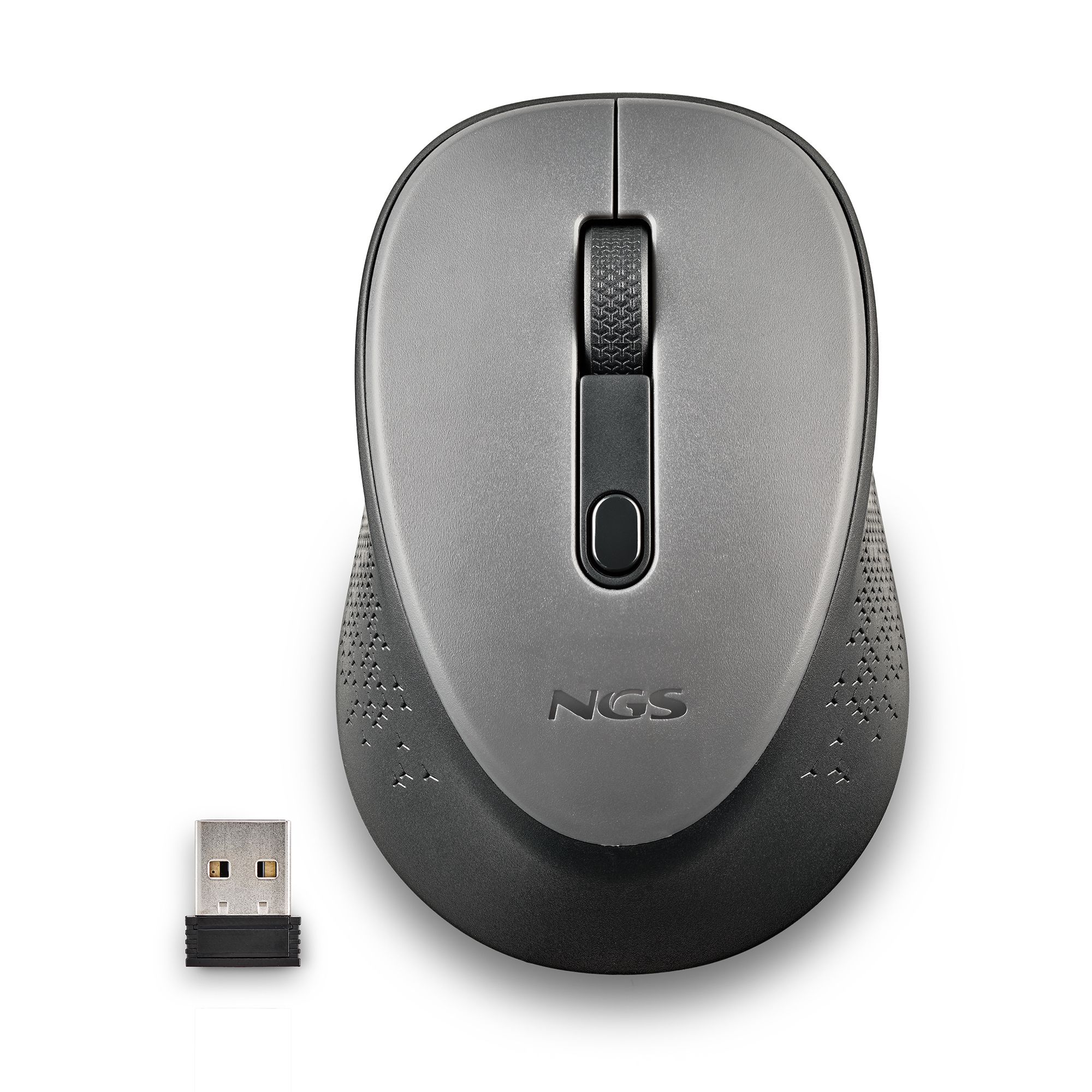 NGS DEW muis Kantoor Ambidextrous RF Draadloos Optisch 1600 DPI Grijs