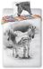 FARO Wild Zebra Housse de couette 160x200 cm Coton Imprimé animal