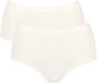Sloggi GO Sense Highwaist 2P Dames Onderbroek - WIT