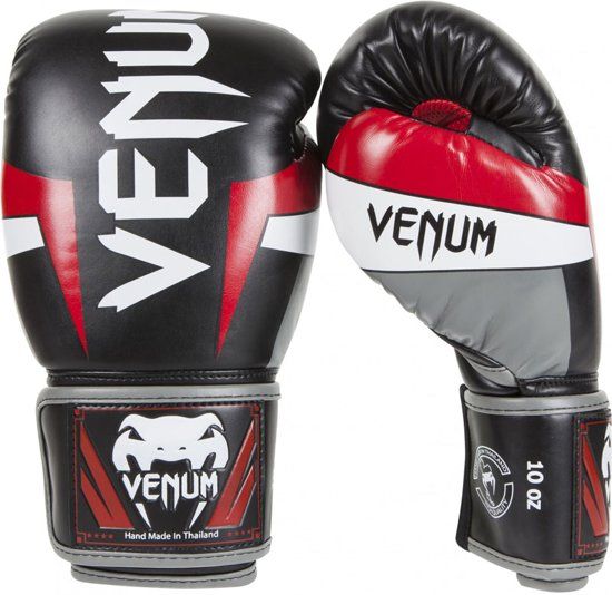 Venum Elite Bokshandschoenen black/red/grey - 10 OZ