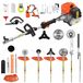 StarTech 6-in-1 multifunctioneel tuingereedschap - Benzinegrasmaaier - 52 cm³ - 2-takt motor - 11.000 tpm - Hekken- en kettingzaag - Recht metalen mes