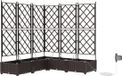 vidaXL Plantenbak Bruin 120 x 120 x 126 cm PP