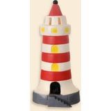 Egmont Lampe phare rouge-blanc. 17x35 cm