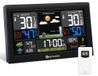 Merkloos Weerstation Weerstation binnen en buiten - Draadloos - 8,8 inch kleurendisplay - Met 1 draadloze buitensensor - Met DCF-wekker en weersvoorspelling