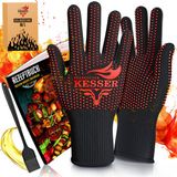 Kesser BBQ Handschoenen Hittebestendige Ovenhandschoenen EN407 Certificaat - tot 500°C - Barbecue en Oven Handschoen - Aramide Stof - BBQ Accesoires