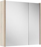 Saniclass Prime Armoire à miroir - 60x63x16cm - panneaux latéraux inclus - chêne clair