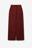 Sissy-Boy Donkerbruine high waist wide leg broek