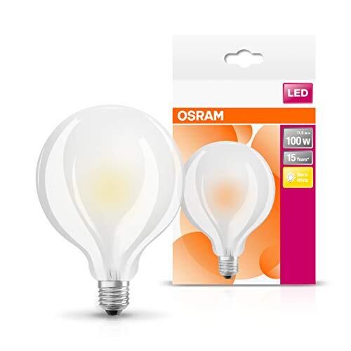 OSRAM Lamps Osram LED Star Classic Globe lamp, in bolvorm met E27-fitting, niet dimbaar, vervangt 100 watt, mat, warmwit - 2700 Kelvin, verpakking van 6 stuks
