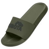 Kubota Strand-/badschoen 'Kubota Men's Slip-On Dark Green Basic Plain Pool Slides' kaki