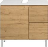 Germania Wastafelonderkast Torres 60cm met twee lades & 1 deur - eikdecor/wit
