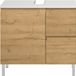 Germania Wastafelonderkast Torres 60cm met twee lades & 1 deur - eikdecor/wit