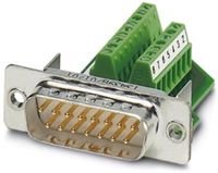 Phoenix Contact VS-15-ST-DSUB/16-MPT-0,5 kabel-connector D-SUB 15 Groen, Zilver