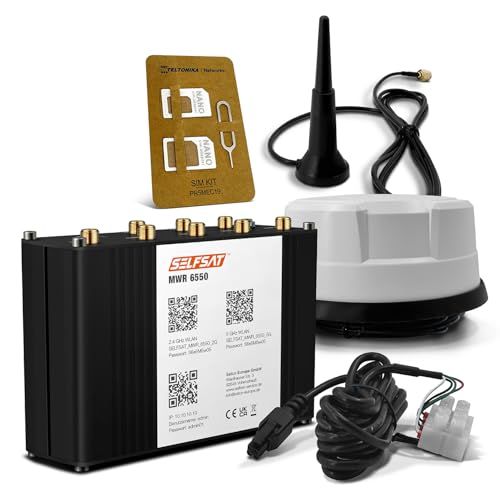 SELFSAT MWR 6550 5G Cat 20 WiFi 6 WLAN-router tot 3,4 Gbps incl. panorama antenne wit
