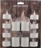 Svenska Living LED theelichtjes - 12x - Wit - Kunststof