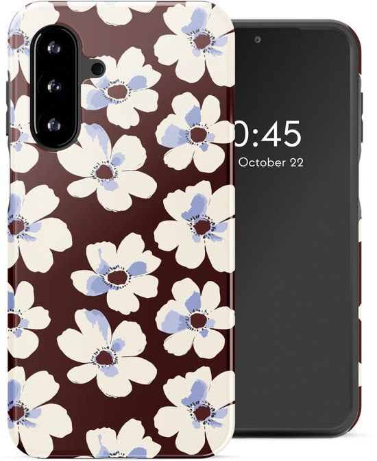 Selencia Hoesje - Geschikt voor Samsung Galaxy A17 (5G) / A17 (4G) - Backcover - Choco Flower Pop