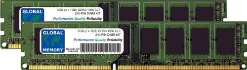 GLOBAL MEMORY 2GB DDR3 1066MHz PC3-8500 DIMM RAM KIT