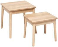 5 Five Simply Smart Set van 2 in elkaar schuifbare salontafels ABANA Beige Vierkant