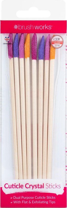 Brushworks Cuticle Crystal Sticks (8 Stuks)