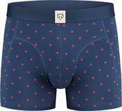 A-dam Valentijn Boxershort Heren Biologisch Katoen Hartenprint Blauw XXL