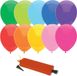Haza - 100x gekleurde latex verjaardag ballonnen met ballonnenpomp