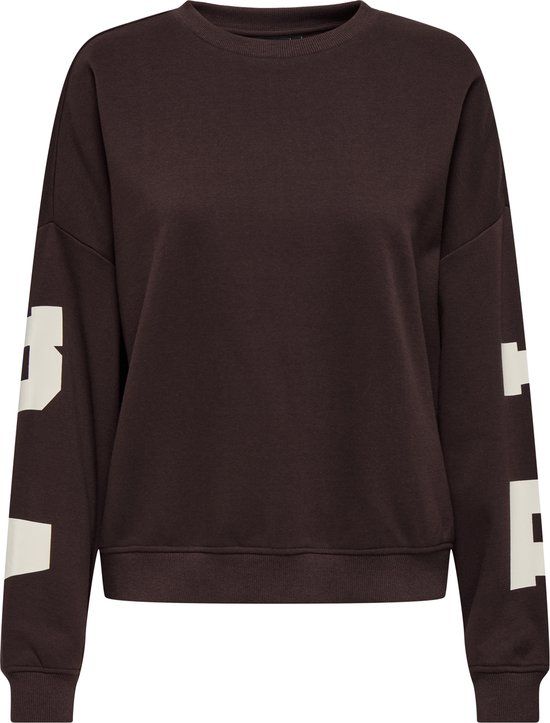 Only Trui Onlsweat L/s Back/sleeve Print Swt 15356793 Vineyard Wine/birch Flor Dames Maat - L