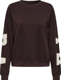Only Trui Onlsweat L/s Back/sleeve Print Swt 15356793 Vineyard Wine/birch Flor Dames Maat - L