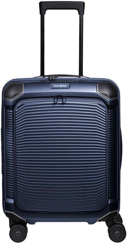 Travelite Millenium 4-Wiel Handbagage Met Voorvak Koffer 55cm Blauw