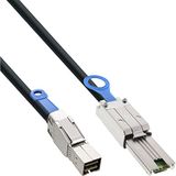 Inline 27639A Mini SAS HD kabel - SFF-8644 naar SFF-8088 - 0,5m