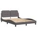 Zadar Cadre de lit sans matelas similicuir gris 140x200 cm