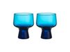 Iittala Verre Solare sur pied 29 cl lot de 2 Électrique bleu