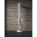 Hotbath Mate Hoofddouche - rechthoek - 16.5x53.7cm - waterval - cascade - PVD - geborsteld gunmetal (antraciet) M193BGP