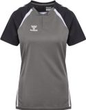 Hummel Hmllead 2.0 Damespoloshirt Maat M Katoen Effen Steel Gray/Asphalt