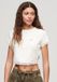 Superdry Jaren 90 T-shirt met kanten rand Dames Off White
