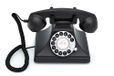GPO 200 Vintage telefoon - roterende wijzerplaat, stoffen koord, traditionele beltoon - zwart