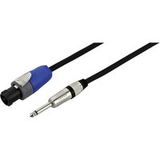 Monacor Câble de haut-parleur [1x fiche haut-parleur - 1x prise jack 6,3 mm (mono)] 2 x 1,5 mm² 15 m Noir