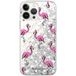 ERT GROUP mobiel telefoonhoesje voor Apple Iphone 12 PRO MAX origineel en officieel erkend Babaco patroon Flamingo 003 aangepast aan de vorm van de mobiele telefoon, met glitter overloopeffect