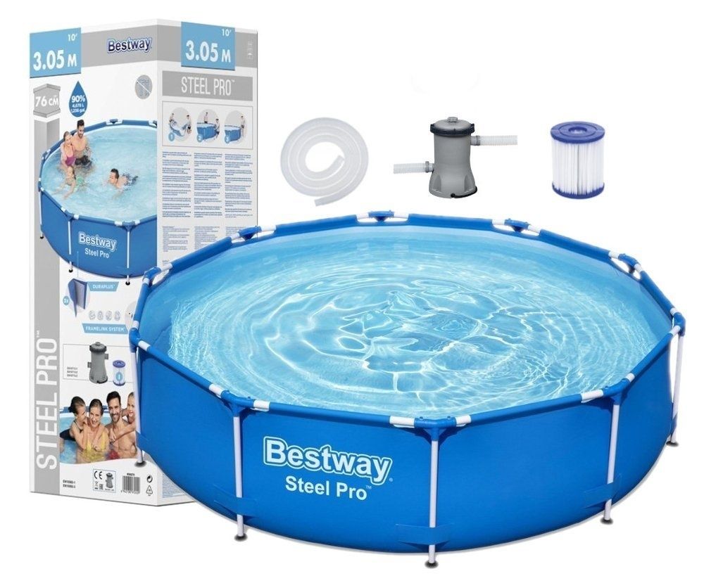 Viking Choice Bestway Steel Pro Opzetzwembad 305 x 76 cm + Pomp - Blauw