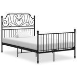 vidaXL Bedframe Metaal Zwart 120x200 cm