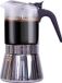 VeoHome Espressomaker 360ml RVS - Glazen Kristal Moka pot- Percolator voor inductie 6 kops, Compatibel met Alle Kookplaten