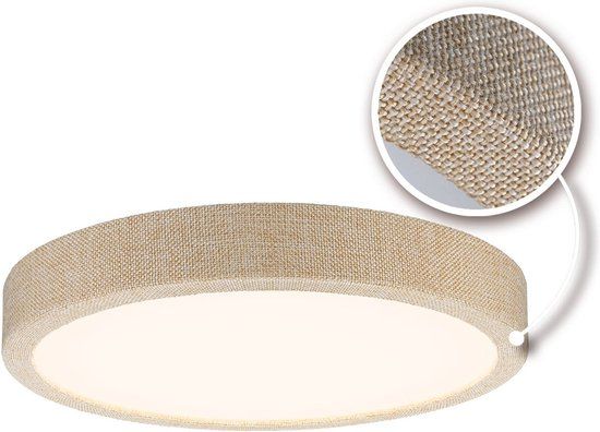 Paulmann Cosara LED Paneel - Beige - Rond - Plafondlamp - IP44 - 15W - 3000K - 30cm