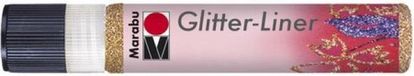 Merkloos Marabu Glitter liner 25 ML - Rood goud