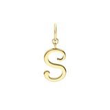 Lucardi Dames Stainless steel goldplated letterhanger - S - Goudkleurig