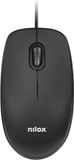 Nilox MOUSB1003 Muis USB Type-A Optisch 1600 DPI Zwart