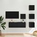 Maison Exclusive - Ensemble de meuble TV, 5 pièces, noir, aspect chêne, fibre de bois