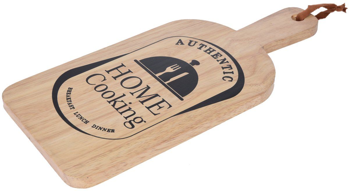 Huishoudkado.nl Snijplank hout met tekst - snijplank handvat 34 x15 cm
