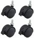 cyclingcolors Set van 4 zwenkwielen voor meubels - 40 mm - M8 x 15 - Met rem - Tot 40 kg per wiel - Lage rolweerstand