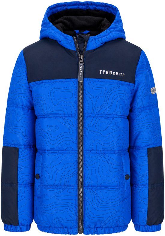 TYGO & vito Jongens Jas Joe - Maat 134/140 - Navy - Puffer